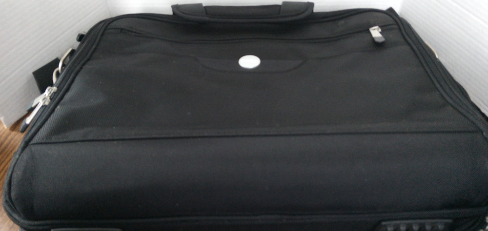 Dell Black Canvas Laptop Bag 17" Wide X 13 1/2" Tall With Shoulder Strap